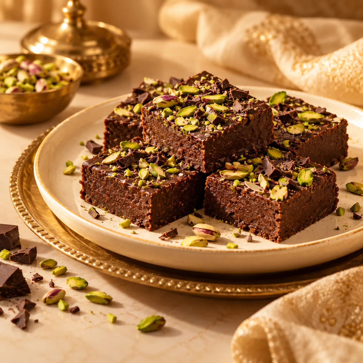 Dark Chocolate Pista Khoya Barfi